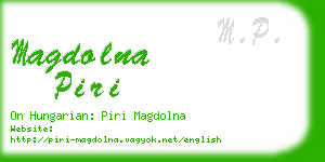 magdolna piri business card